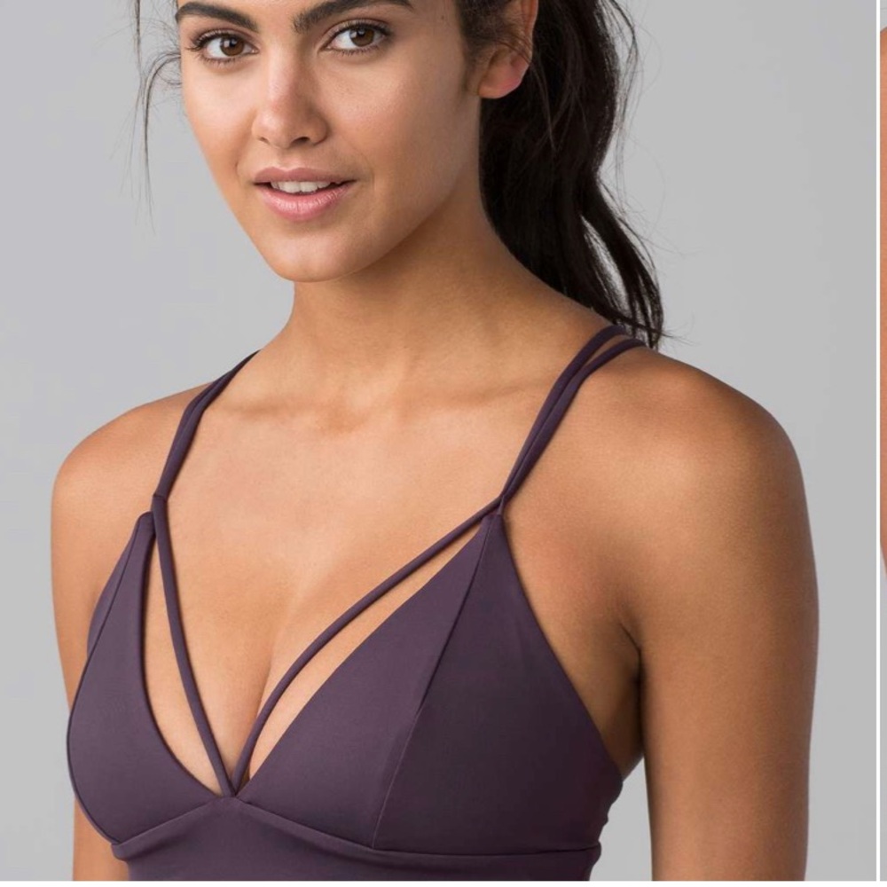 Lululemon Pushing Limits Bra Black Currant